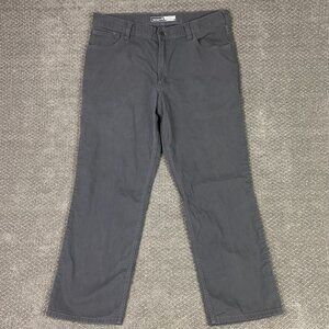 Carhartt Rugged Flex Relaxed Fit Canvas 5 Pocket Work Pants Men's 38 x 30 Gray